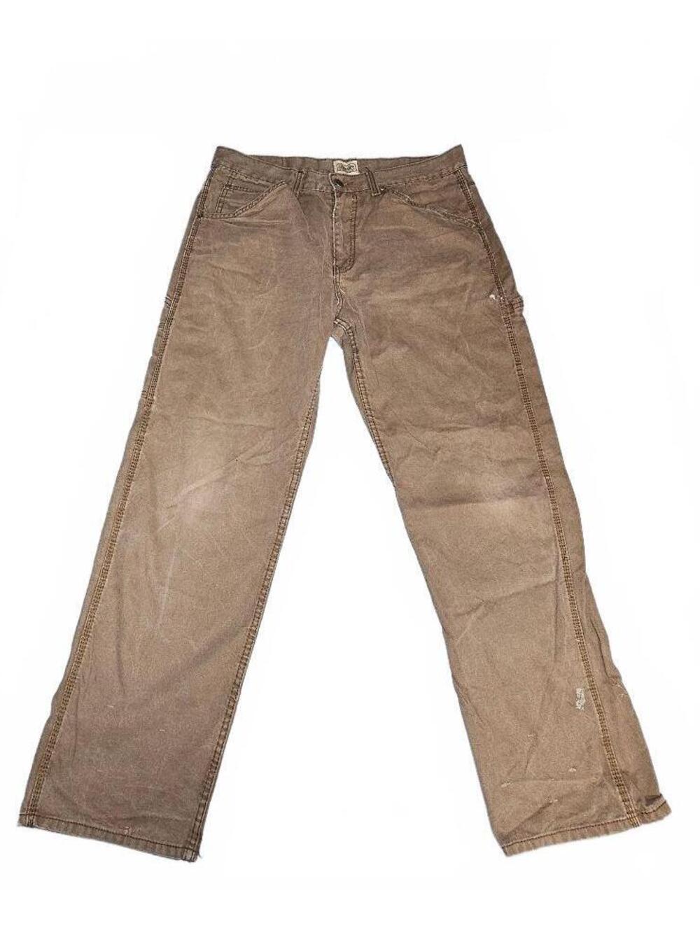 C.E. Schmidt Workwear Carpenter Pants Men 36x34 Brown Canvas Utility